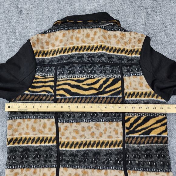 Oli Hali Jacket Womens Large Animal Print Moto Zip Biker Boho Aztec Southwestern - Picture 4 of 16